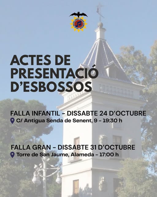 🎨 Presentacio D`Esbossos, Falla Antiga Senda Senent - Alameda "El Palau"