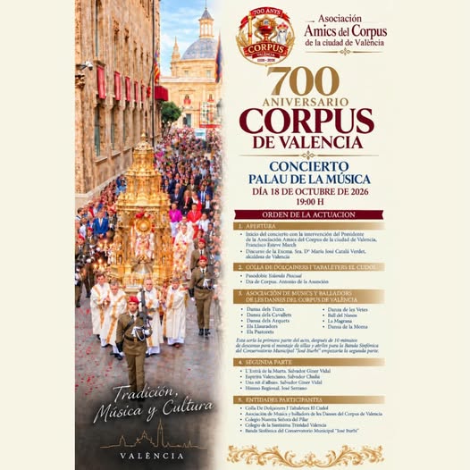 🎼 Concierto Amics del Corpus de la ciutat de Valencia.