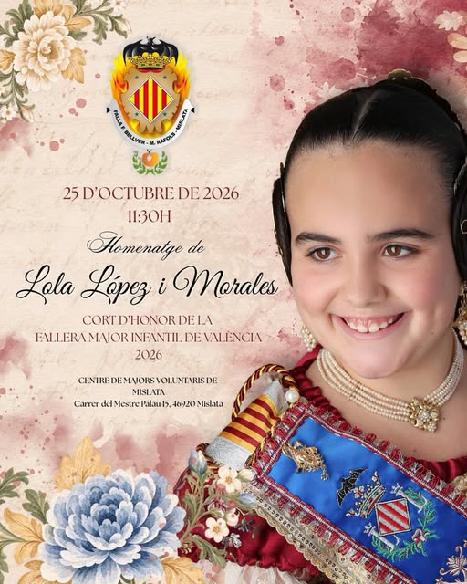🔸Homenaje a Lola Lopez i Morales componente de la corte de honor 2026.