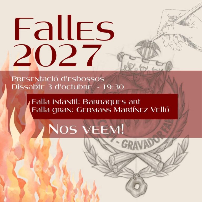 🎨 Presentacio d`esbossos Falla Musico Espi Grabador Fabregat.