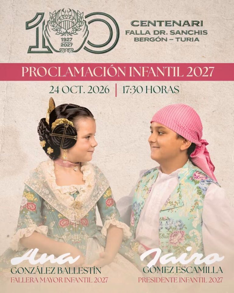 ✨ Proclamació representants infantils Falla Dr. Sanchis Bergón -Turia.