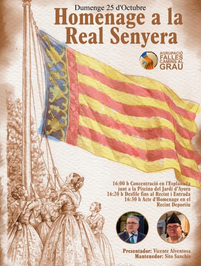 💙💛❤️Homenage a la Real Senyera de l'Agrupació de Falles Camins al Grau.