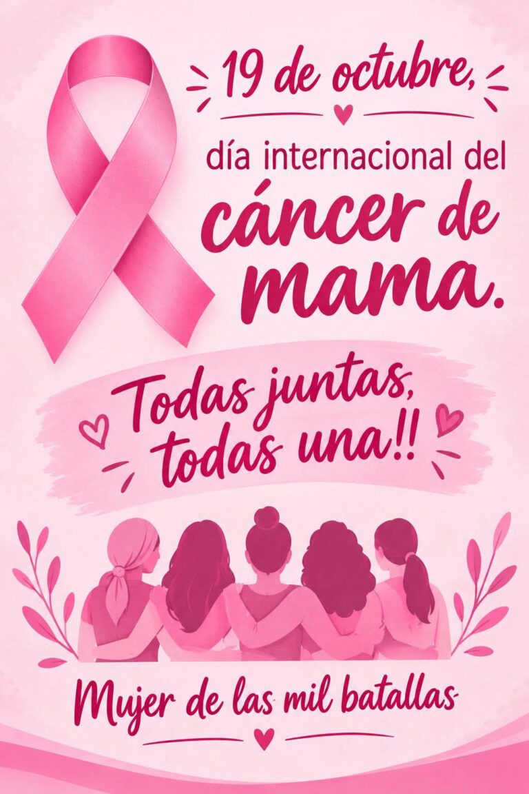 🩷 19 DE OCTUBRE: DÍA MUNDIAL CONTRA EL CÁNCER DE MAMA.