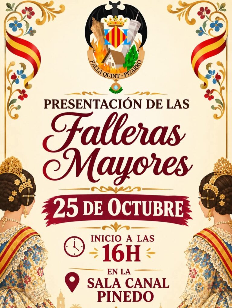 ✨ Presentación Falleras Mayores, Falla Quint - Pizarro.