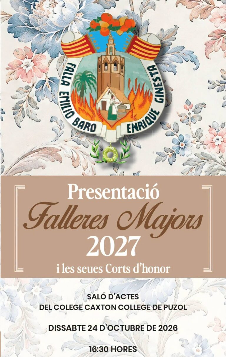✨ Presentació de nostres Falleres Majors 2027 i les seues Corts d’Honor, Falla Poeta Emilio Baró Enrique Ginesta.