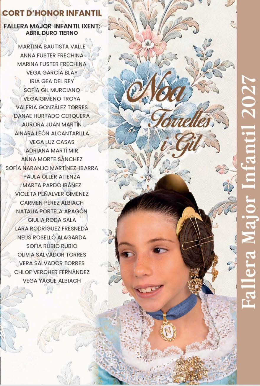 ✨ Presentació de nostres Falleres Majors 2027 i les seues Corts d’Honor, Falla Poeta Emilio Baró Enrique Ginesta.