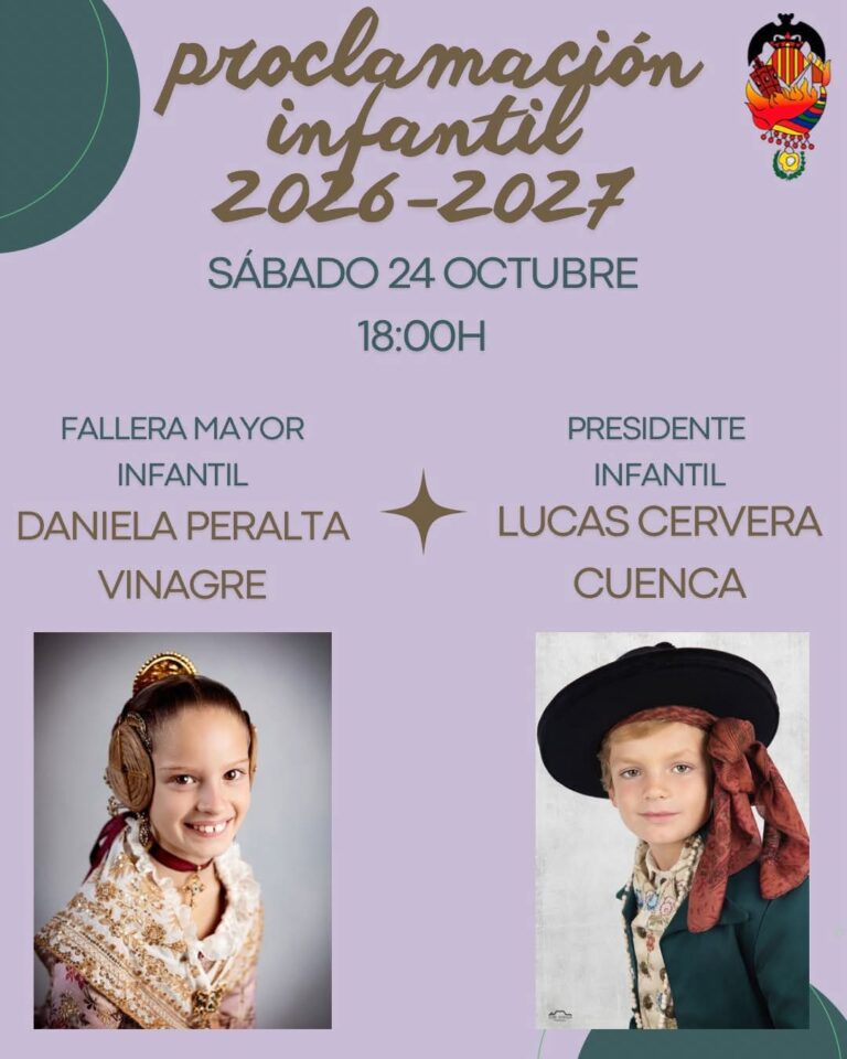 ✨PROCLAMACIÓN FALLERA MAYOR INFANTIL Y PRESIDENTE INFANTIL 2026 - 2027, Falla Sta. Maria Micaela - Martí l'Humà.