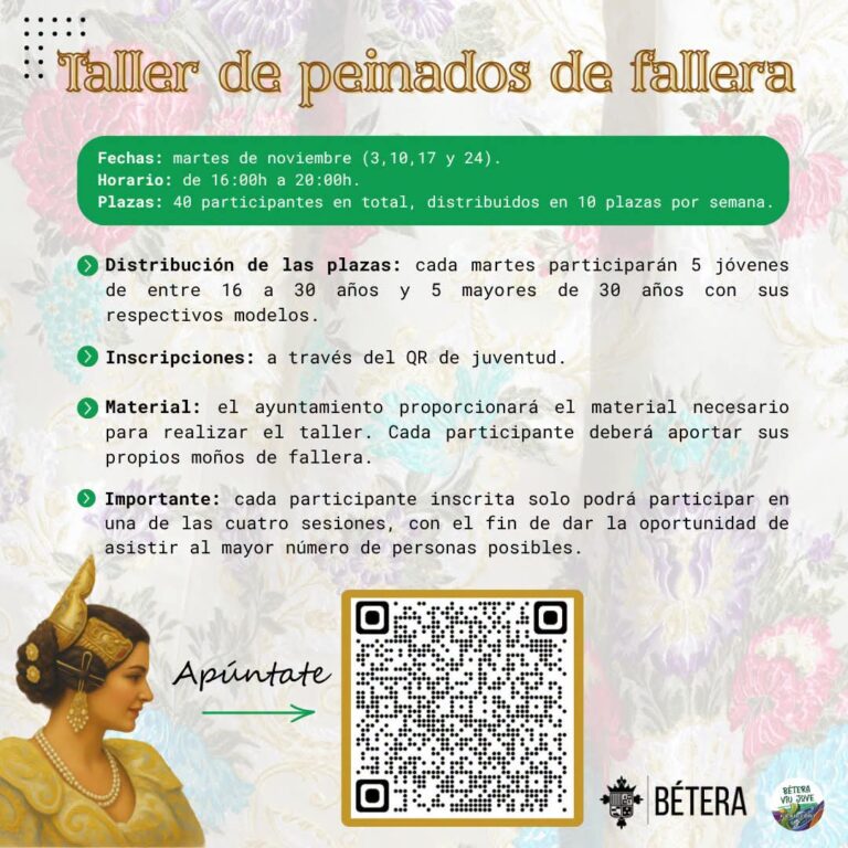 ✨ Taller de peinados de fallera, Ayuntamiento Betera.