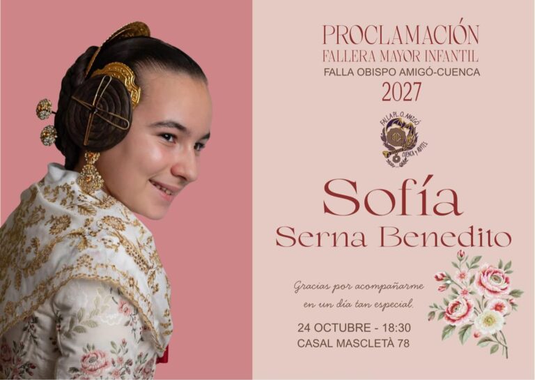 ✨ Proclamación fallera mayor infantil, Falla Obispo Amigó - Cuenca.