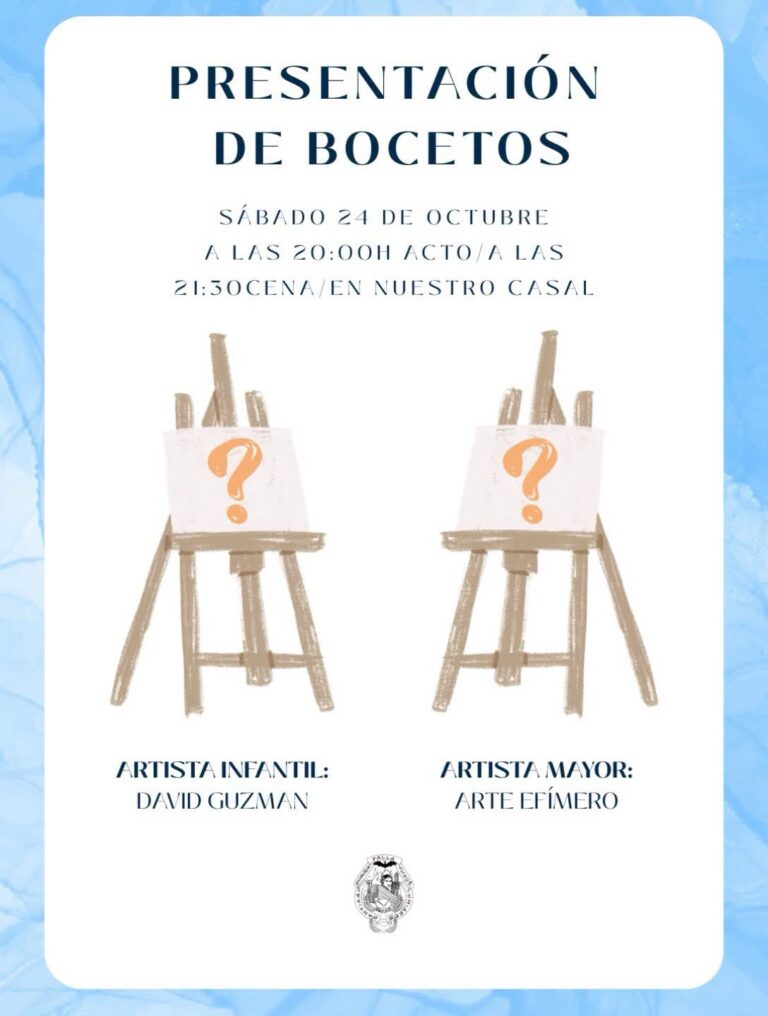 🎨 Presentación de bocetos, Falla Santiago Rusiñol - Conde Lumiares.