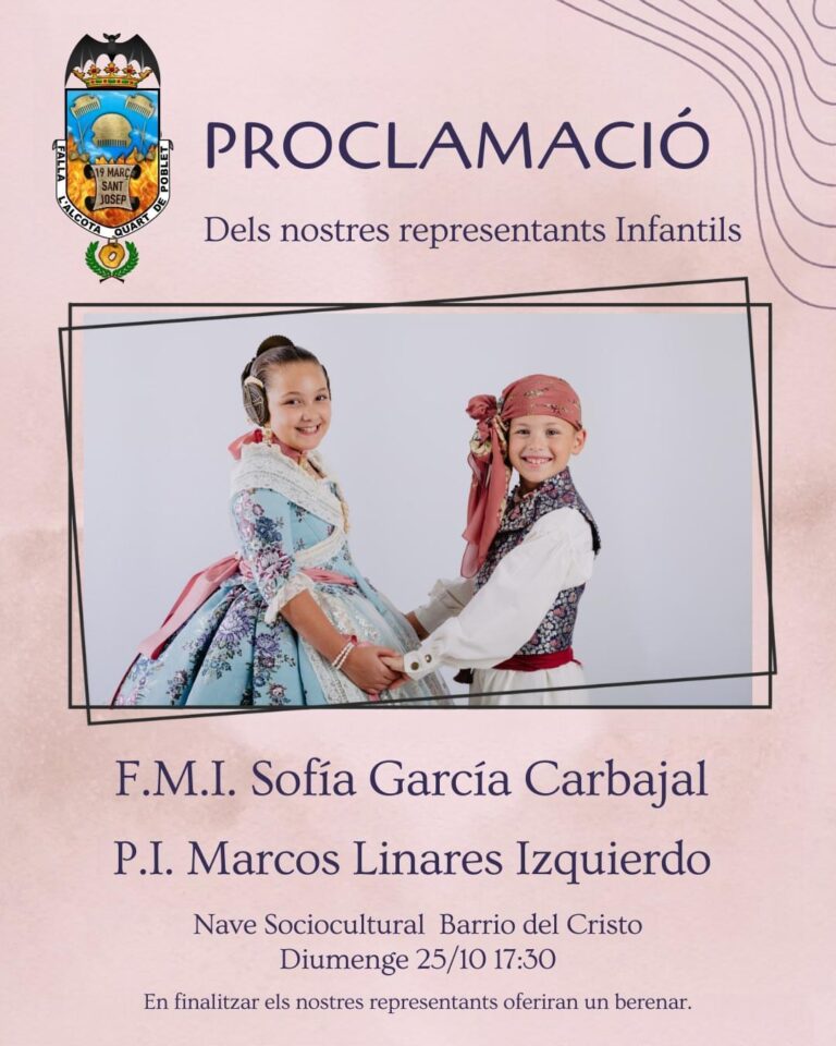 ✨Proclamacio representants infantils Falla L'Alcota - Sagunt.